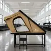 Tienda de Techo Rígida de Aleación de Aluminio Color Caqui de Fábrica, Flip Lateral, Servicio de Agente de Marca y Dropshipping