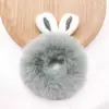 Super fofa corda de cabelo de orelhas de coelho de pelúcia tridimensional corda de cabelo de coração de menina fofa anel de cabelo de intestino grosso estilo rede social elástico de cabelo
