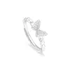 Anillo de Zirconia Mariposa Nuevo 2026 Anillo de Dedo para Mujer estilo ins Diseño de Nicho Sentido de Lujo Ligero Anillo de Banda Lisa Sensación de Alta Gama