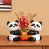 Decorações de Casa Transfronteiriças de Resina Decorações para Casa Nova Festa de Inauguração de Casa Ornamentos de Panda Casa Atacado Sala de Estar Artesanato Criativo para Presente