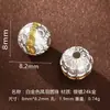 Plata 925 Chapada en Oro Patrón de Meteorito Amarillo Cuenta de la Fortuna Ovni Cuentas Sueltas para Hacer Joyería Accesorios DIY