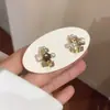 Brincos de Tarraxa Cor Azul Gelo Amor Estilo Coreano com Strass Cristal Pérola para Mulheres Doces Frescos Pequenos Brincos Joia de Orelha de Luxo Leve de Alta Qualidade