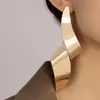 Pendientes Europeos y Americanos Transfronterizos Más Vendidos Pendientes Grandes Retorcidos con Pintura Brillante Estilo Ins Japonés y Coreano Moda Simple Pendientes Distintivos para Mujer