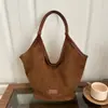 Bolso de Hombro a la Moda para Mujer 2025 Invierno Nuevo Gran Capacidad Estilo Perezoso Retro Artístico Bolso de Hombro Bolso Tote para Viajar