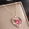 Collar de Venta Caliente Transfronterizo para Mujeres, Collar con Colgante de Doce Piedras de Nacimiento en Oro Rosa, Joyería Personalizada de Alta Gama al por Mayor
