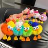 Piel de Conejo Rex Real Pato Pequeño Llavero de Coche Colgante Muñeco de Peluche Adorno Accesorio para Coche Personalizado Moderno Hecho a Mano
