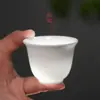 Dehua Branco Puro três Cores Tampa Tigela impressa LOGOTIPO atacado cerâmica kung fu conjunto de chá Xícara de chá tigela de chá jade gordura de ovelha máquina de chá