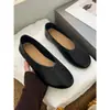Couro Bovino de Primeira Camada 2026 Novos Sapatos de Balé Retro Francês de Corte Baixo para Mulheres, Sapatos Mary Jane Planos de Bico Arredondado