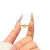 Anel minimalista de gota d'água com diamante amarelo, de alta qualidade, luxo leve, estiloso e versátil, anel de diamante amarelo