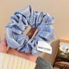 Dulce Liga para el Cabello Scrunchie para Mujeres, Satén de Alta Gama Estilo Coreano Versátil Cuerda para el Cabello, Suave Encaje Lunares Accesorio para el Cabello, Pañuelo Cuadrado para la Cabeza