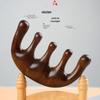 Pente de Massagem de Sândalo Ébano Meridiano Pente de Massagem Couro Cabeludo Meridiano Ouro Verde Sândalo Pente de Massagem de Dente Grande