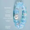 Pulsera de Cristal de Aguamarina Natural para Mujer, Cristal Azul, Calcedonia Azul, Pulsera Fresca y de Moda para Mujer, Estilo Caliente de Transmisión en Vivo