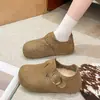 Zapatos para mujer estilo Birkenstock, totalmente cerrados, con 5 cm de altura interior adicional, colección otoño/invierno 2026, mocasines populares retro de slip-on con suela gruesa