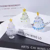 Árvore de Natal de Vidro, Árvore de Natal Feita à Mão com Fio de Desenho de Zibo, Decoração Giratória de Presente Transfronteiriça, Ornamento de Mesa para Carro/Escritório
