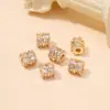 Set de Preservación del Color para Bolsas de Oro de 18K Accesorios de Cuentas de Zirconia de Color Cubo de Cuentas Espaciadoras Taladro de Cuentas Accesorios para Pulseras de Cuentas