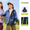 Chaqueta Infantil Dudu Tres en Uno Chaqueta Softshell para Niños Otoño e Invierno Exterior Impermeable Abrigo para Niñas Bebé