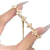Pulsera de Flor de Piedra Ojo de Gato para Mujer, Lujo Ligero, Exquisita, de Nicho, Pulsera de Cordón de Gama Alta, Nuevo Modelo de Alta Venta, Exquisita Joyería de Mano