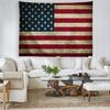 Tapiz de bandera estadounidense para colgar en la pared, estilo retro, con estrellas y rayas, ideal para dormitorios.