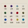 Collar de 12 Piedras de Nacimiento y 26 Letras Transfronterizo de AliExpress Nueva Moda Simple Estilo Casual Versátil Ajustable Joyería de Mano