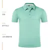 Algodão de Seda de Gelo Roupa de Trabalho Manga Curta Gola Lapela Camiseta Verão Grupo Empresarial Construção de Equipe Cultura Camisa Polo Roupa de Trabalho Impressão de Logotipo Formulação