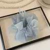 Scrunchie de Malla Súper de Hada, Dulce, Ligero y Esponjoso para Mujer con un Toque de Lujo, Goma para el Cabello con Perlas, Cuerda para el Cabello con Cinta de Moño