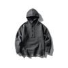Marca de Moda Americana North Boundary para Hombre Otoño 2025 Nuevo Suéter con Capucha Falso de Dos Piezas para Hombre Jersey de Punto con Bloques de Color