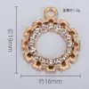 Estilo Coreano Simples Criativo Recorte Diamante Redondo Pingente Acessórios DIY Liga Galvanizada Pingente Único Joia Colar Pulseira