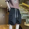 Calça Cargo Casual Multibolsos Estilo High Street Americano para Homens, Novos Shorts Esportivos Soltos Versáteis de Verão para Adolescentes