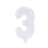 Globos de Letras Blancas de 16 pulgadas A-Z Inglés 26 Letras 0-9 Números Decoración para Fiesta de Cumpleaños Globos de Papel de Aluminio Venta al por Mayor