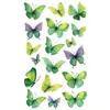 Pegatinas de Tatuaje de Mariposas de Colores al por Mayor Impermeables y de Larga Duración Pegatinas Combinadas de Mariposas Acuarela Soñadoras para Pecho, Cintura y Brazos
