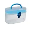 Caja de almacenamiento de plástico transfronteriza, transparente, compartimentos desmontables, estuche de maquillaje, caja para accesorios del cabello y joyas pequeñas, caja de costura, se puede imprimir con logo