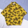 Camisa Floral de Verano para Playa en la Costa de Hawái, Guapo para Pareja Masculina y Femenina, Estudiante, Delgada, Manga Tres Cuartos, Chaqueta