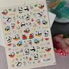 Adesivos de Unha de Panda de Desenho Animado Fofo 5D Em relevo Estéreo Panda Fofo DIY Adesivos de Unha para Crianças Modelo Yl