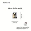 Protetor de Cabo de Dados Acrílico com Padrão de Gato Fofo e Redondo - Anti-Quebra para Tipo-C e iPhone