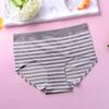Venta al por mayor calzones de algodón de color puro con raya de grafeno sin costuras, talla grande para vientre, seda helada sin costuras de cintura media, ropa interior para dama