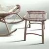 Cadeira de Balanço Adulto Moderna Estilo Nórdico, Cadeira de Salão, Cadeira Preguiçosa, Cadeira Individual, Cadeira de Rattan para Exterior, Cadeira de Balanço de Rattan, Cadeira de Lazer