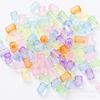 Cuentas Tubulares Poligonales de Color Transparente Accesorios para Joyería DIY Cuentas de Tira Larga Materiales para Collares Hechos a Mano Accesorios