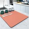 Tapete Drenante Tendência para Cozinha de Terra de Diatomáceas, Tapete para Máquina de Café, Tapete Absorvente de Água e Isolante Térmico para Bancada de Cozinha, Tapete de Mesa Personalizável