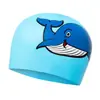 Gorro de natación de silicona para niños al por mayor para niños y niñas cabello largo sin cabeza natación caliente manantial caricatura tamaño grande gorro infantil generación cabello