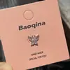 Acero de Titanio Piercing de Oreja Uña de Hueso de Oreja Colección Circonita Rosa Uñas de Hueso de Oreja de Acero de Titanio Uñas de Oreja sin Molestiasbaoqina