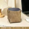 Caja de Almacenamiento con Portalápices de Cuero, Decoración de Escritorio Retro, Portalápices de Lujo Ligero, Soporte para Control Remoto de Regalo, Tubo de Almacenamiento para Pinceles de Maquillaje de Escritorio