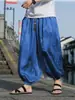 Pantalones de pierna ancha de moda con estampado de dragón para hombre, talla grande de verano, corte holgado, ligeros, tipo linterna con puño para hombres altos y corpulentos