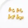 Set de Colgante de Tres Piezas de Oro Real de 18K con Lirio del Valle, Accesorios de Cuentas de Loto de Tres Vías, Accesorios para Manualidades, Cuentas para Pulsera D171