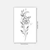 Pegatina de Tatuaje Temporal Popular Transfronteriza Estilo Ins Retro Personalidad Minimalista Europeo y Americano Luna Vid Flor Sencilla
