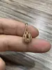 Liquidação Pingente de colar de ouro 14K simples com zircônia estrela de cinco pontas coração chave acessórios de joias DIY Pingente de pulseira