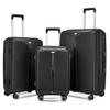 Conjunto de Bagagem Personalizado de Três Peças de Grande Capacidade com Mala com Rodinhas, Mala PP, Fechadura de Combinação de Marca Registrada, Bagagem de Mão e Rodas de Avião