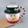 Taza de Agua Disponible Taza de Café Navideña Taza de Cerámica de Hombre de Jengibre con Dibujo Animado Dentro Regalo Regalo Navideño