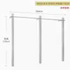 Estanterías para Tiendas Boutique, Exhibidores para Tiendas de Ropa, Percheros de Acero Inoxidable de Pie, Perchas, Exhibidores de Pared para Ropa de Mujer y Hombre