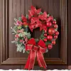 Decoração de guirlanda de Natal pacote transfronteiriço pendente de porta de Natal bola de frutas de azevinho pingente de porta de guirlanda de Natal