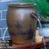 Grande cascata de água corrente cultura de peixes método antigo tanque método antigo bomba de água de baixa sucção aquário tanque de água corrente cerâmica japonesa ornamentos de casa de hóspedes